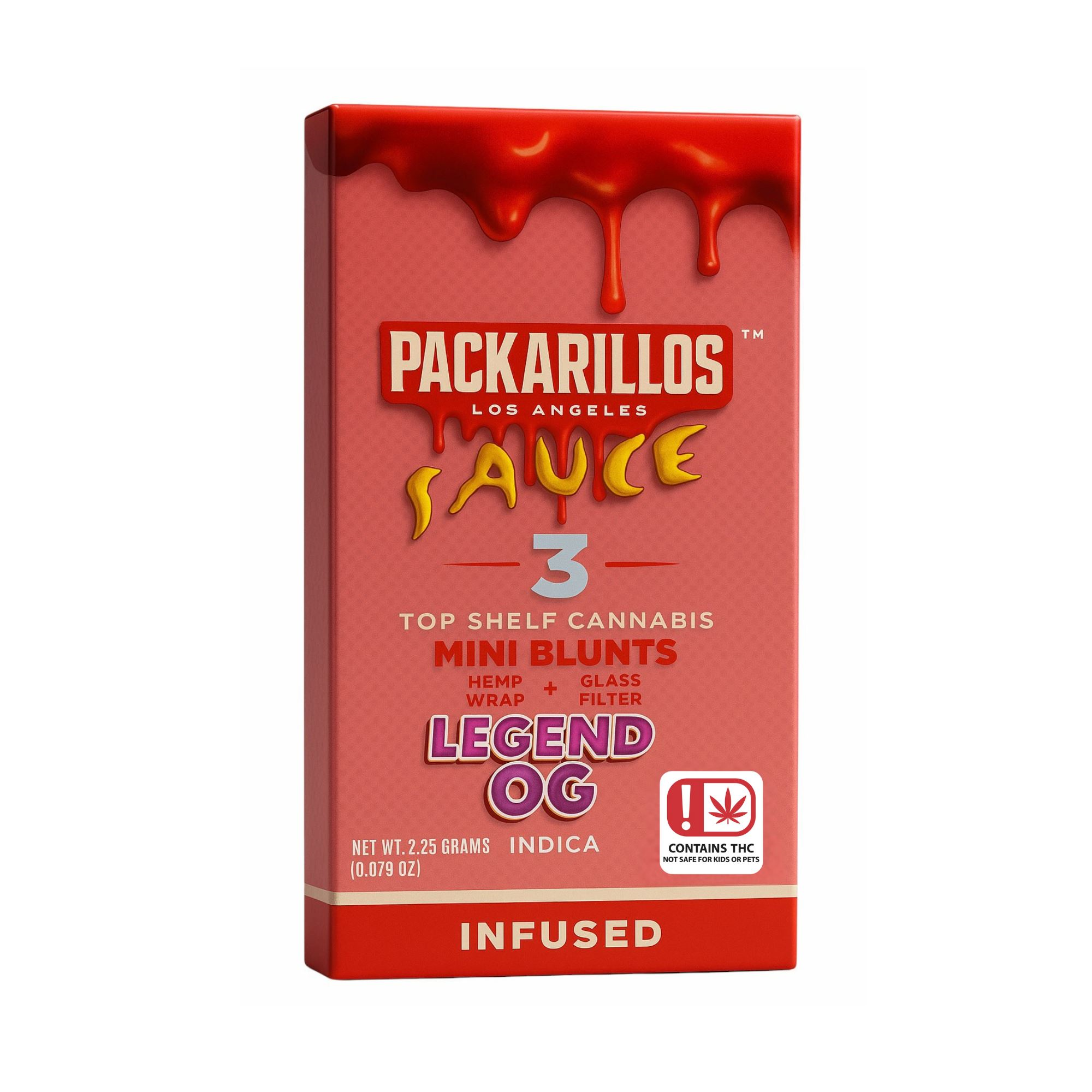 .75G THC - X3 - PACKARILLOS - INFUSED BLUNTS
