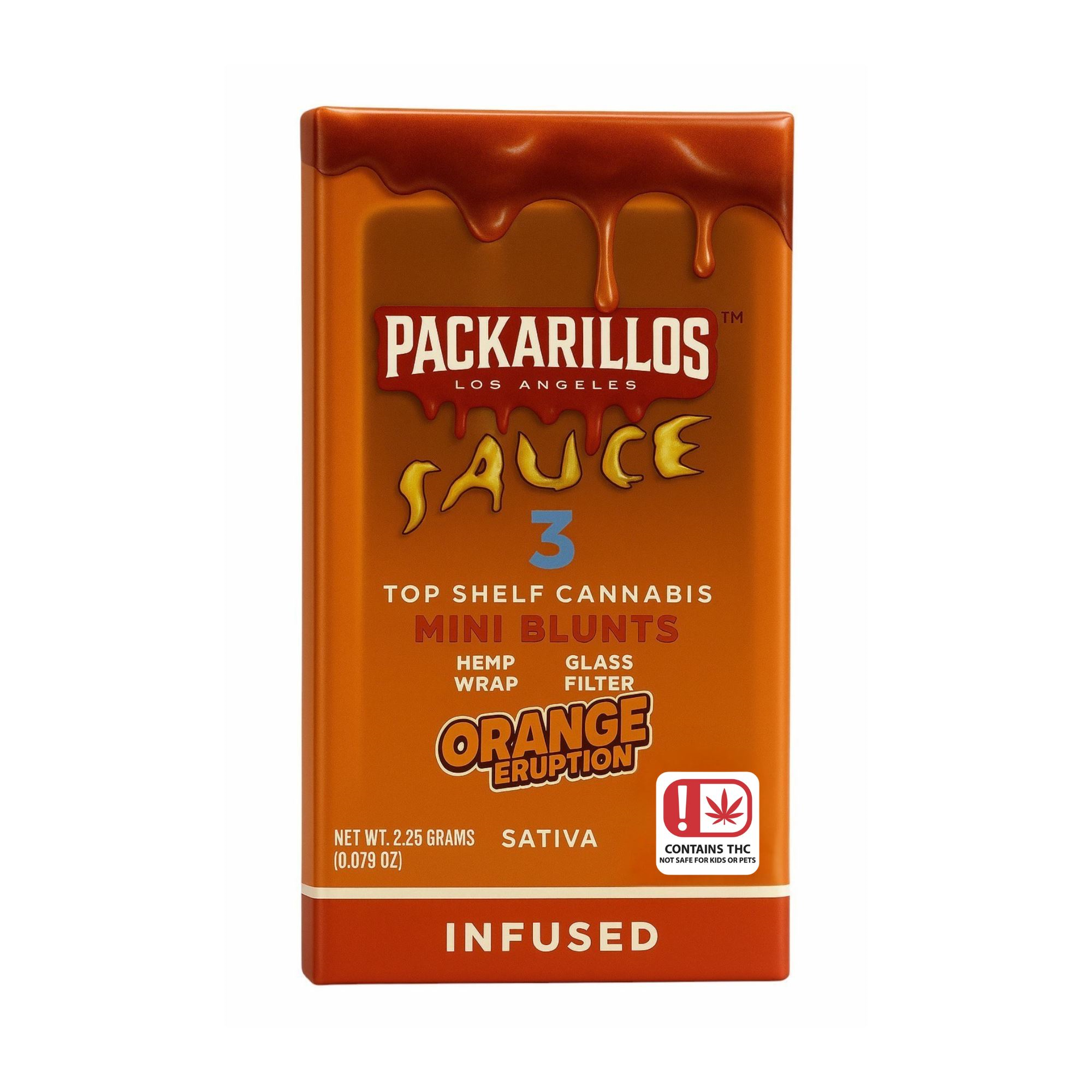 .75G THC - X3 - PACKARILLOS - INFUSED BLUNTS